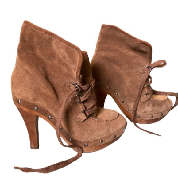 Guess Tan & Fur Heeled Boot size 8.5 - Picture 4 of 6